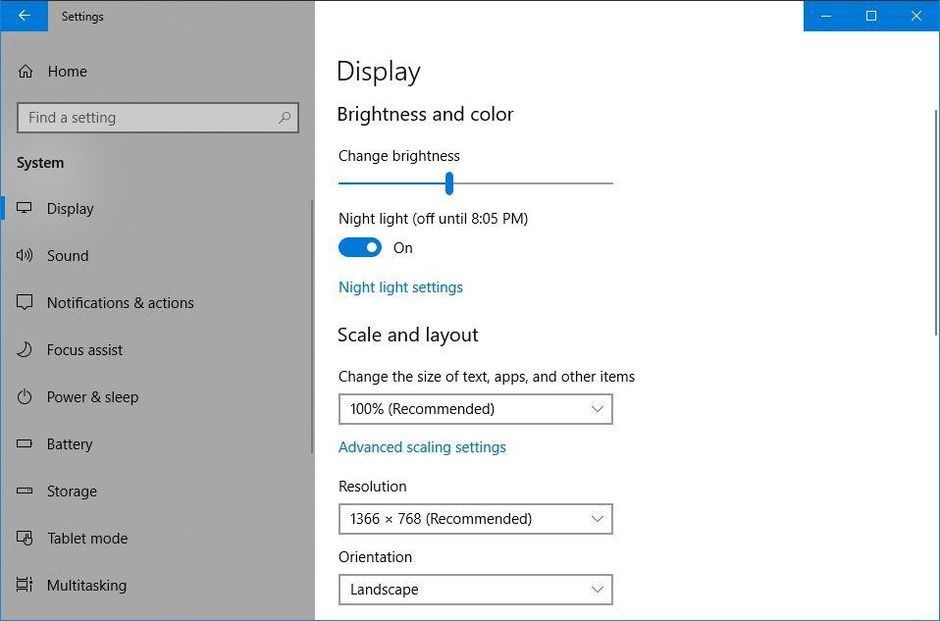 windows display settings save