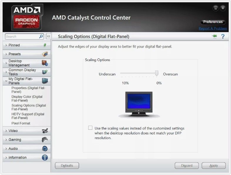 AMD Catalyst Settings