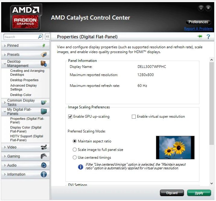 AMD catalyst control center