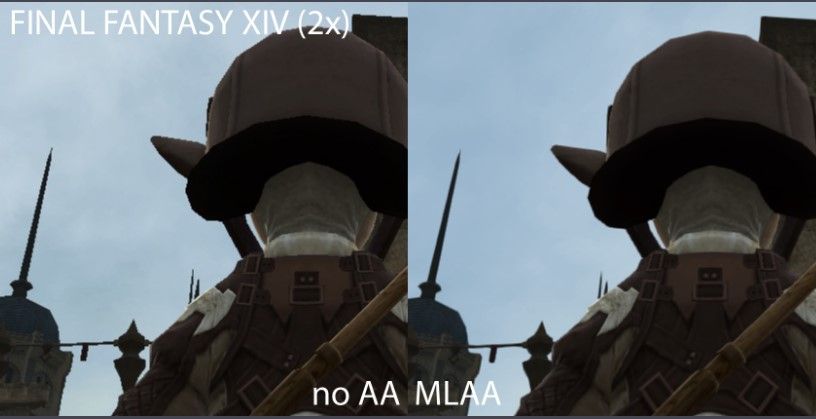 Final Fantasy XIV image with MLAA implementation