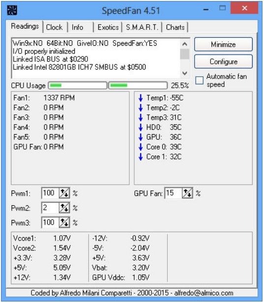 SpeedFan interface image