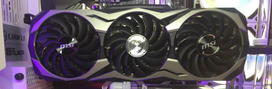 Image of a three fan MSI GPU