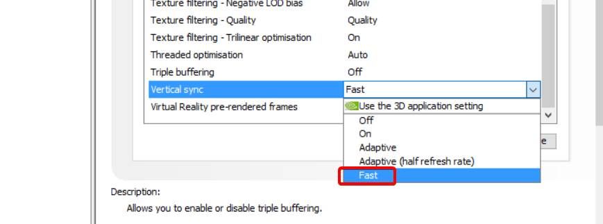 fast sync mode in windows 10