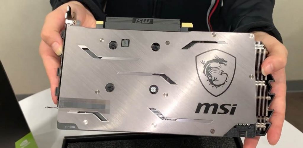 image of a person holding the MSI GAMING X RTX 2060 SUPER