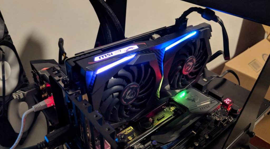 Running GTX 1660 Ti Gaming x on Benchmarking pc