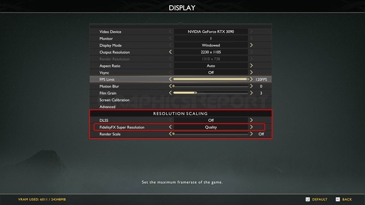 FidelityFx and DLSS Option in god of war