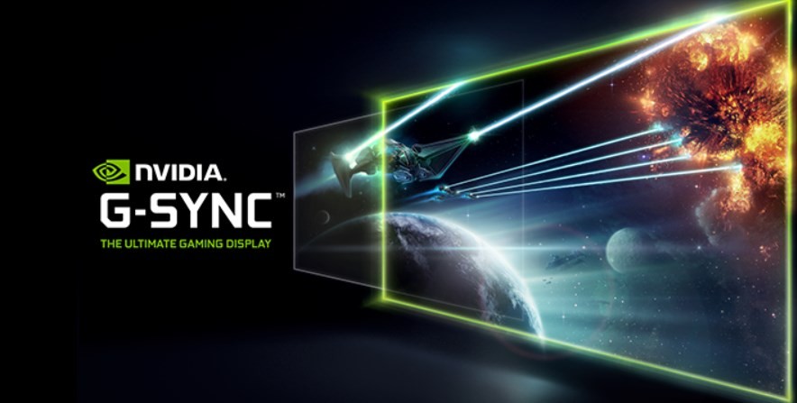 CGI of nvidia showing G sync ultimate displays