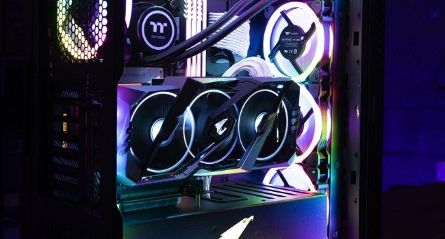 image of 3080 aorus pc build