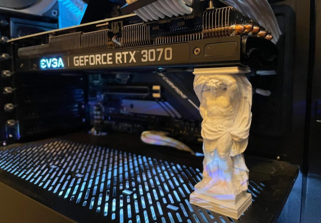 image of a 3d printed gpu bracket