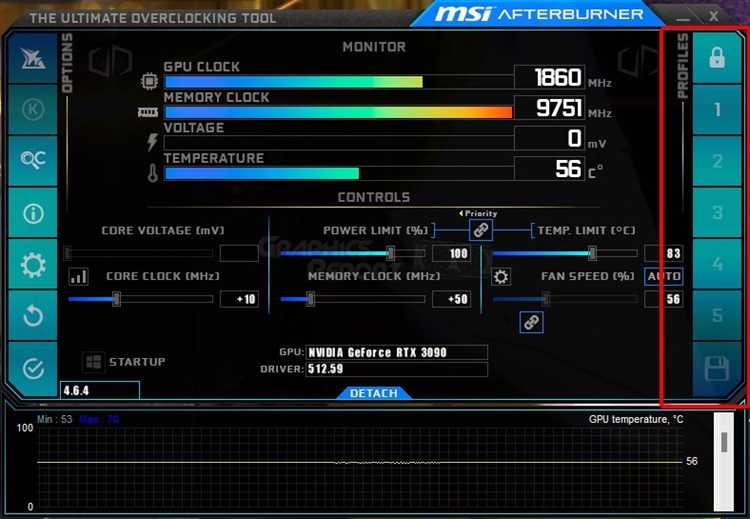 How to load profiles in MSI Afterburner
