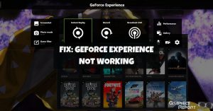 geforce experience not working