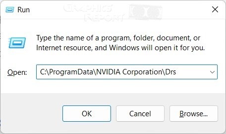 how to find drs folder of nvidia control panel