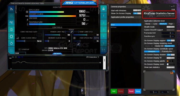 image of MSI afterburner and rivatuner