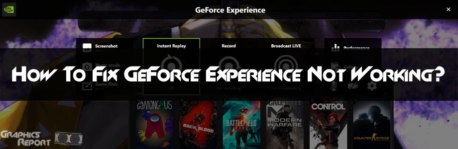 nvidia geforce experience not working
