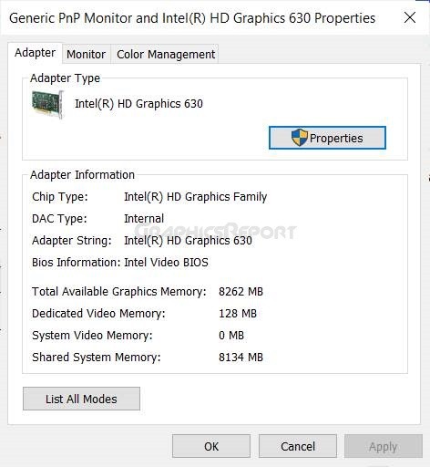 My graphics processor info