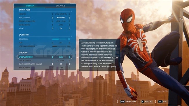 Nvidia DLSS option in Marvels Spider Man PC