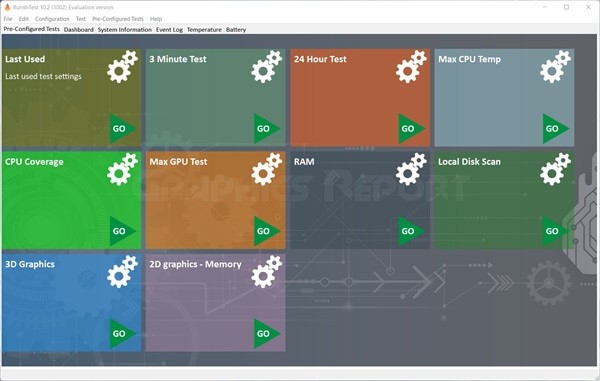 BurnInTest Benchmarking tool