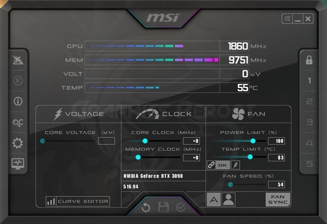 MSI Afterburner In Different Skin