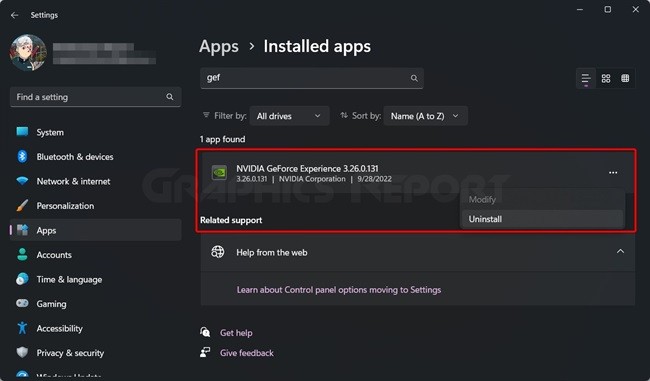 Uninstall nvidia geforce on sale experience