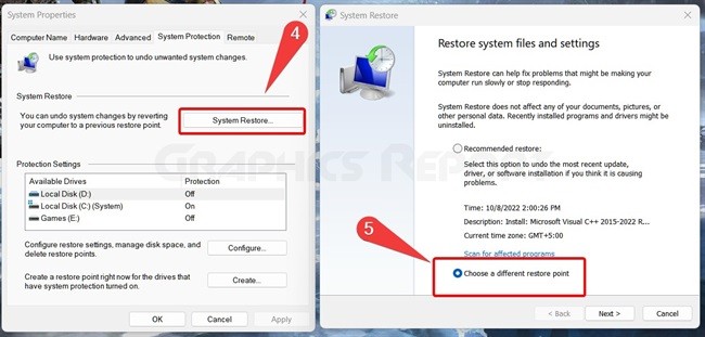 restore windows 11 to a certain date